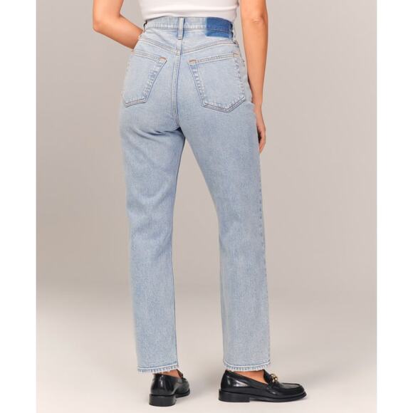ABERCROMBIE The Ankle Straight Ultra High Rise Jeans Curve Love Light Wash 29 XS - Picture 3 of 12